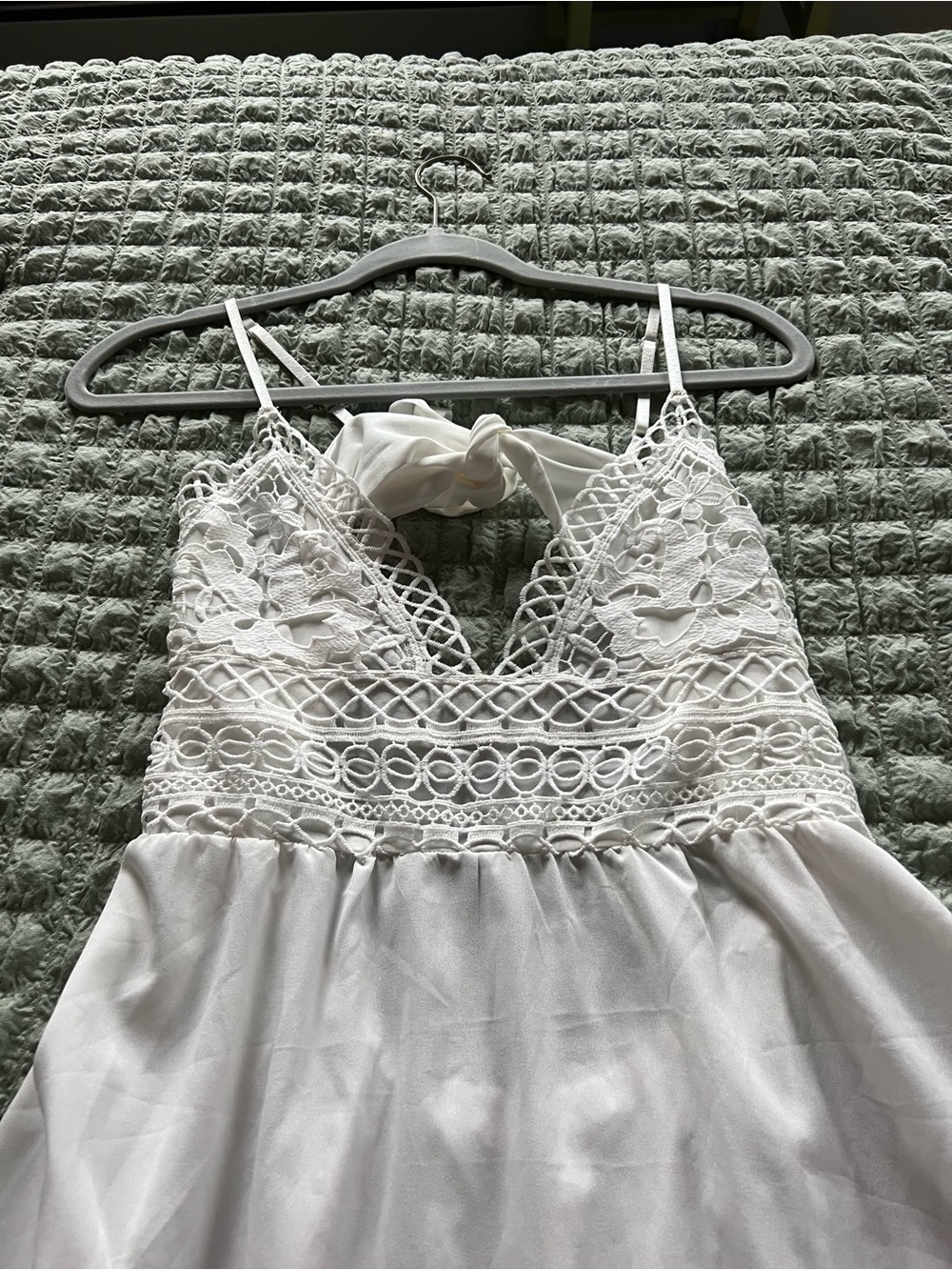 SHEIN White Lace-Top Midi Dress - Picture 4 of 4